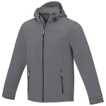 Casaco softshell impermeável respirável poliester 300 g/m2 Elevate Life cor cinzento