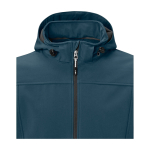 Casaco softshell impermeável respirável poliester 300 g/m2 Elevate Life cor ciano vista detalhe 1