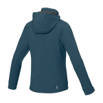 Casaco softshell poliester para mulher com capuz 300 g/m2 Elevate Life cor ciano terceira vista traseira