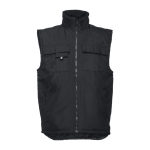 Coletes com logo oxford em poliéster 170 g/m2 THC Stockholm cor preto primeira vista