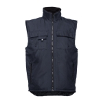 Coletes com logo oxford em poliéster 170 g/m2 THC Stockholm cor azul-marinho primeira vista