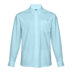Camisas Oxford para homem em algodão e poliester 130 g/m2 THC Tokyo cor azul-claro