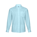 Camisas Oxford para homem em algodão e poliester 130 g/m2 THC Tokyo cor azul-claro primeira vista