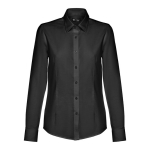 Camisa cintada em algodão e poliester para mulher 130 g/m2 THC Tokyo cor preto primeira vista