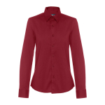 Camisas para mulher em algodão e poliamida 115 g/m2 THC Paris cor bordeaux primeira vista