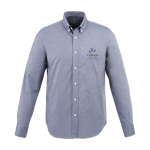 Camisa personalizada Oxford, algodão, para homem 142 g/m2 Elevate Life vista impressão serigrafia