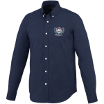 Camisa personalizada Oxford, algodão, para homem 142 g/m2 Elevate Life vista impressão serigrafia