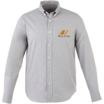 Camisa personalizada Oxford, algodão, para homem 142 g/m2 Elevate Life vista impressão serigrafia