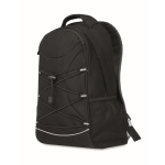 Mochila personalizada marmoreada com cores contrastantes rPET cor preto segunda vista