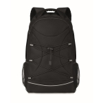 Mochila personalizada marmoreada com cores contrastantes rPET cor preto terceira vista