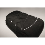 Mochila personalizada marmoreada com cores contrastantes rPET cor preto vista fotografia sexta vista