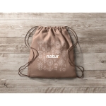 Saco de cordão em cânhamo Natural cor castanho vista conjunto principal
