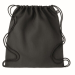 Saco de cordão em cânhamo Natural cor preto