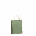 Saco de papel pequeno colorido para oferta 90 g/m2 Retail Colors Small cor verde