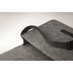 Saco para portátil de feltro rPET com fecho de velcro 15'' Casual cor cinzento vista fotografia quinta vista