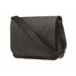 Saco para portátil de feltro rPET com fecho de velcro 15'' Casual cor cinzento-escuro