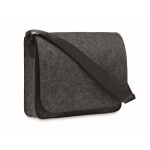 Saco para portátil de feltro rPET com fecho de velcro 15'' Casual cor cinzento-escuro segunda vista