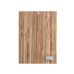 Cadernos sustentáveis com placa, folhas A5 lisas Natural Straw cor natural primeira vista