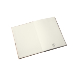 Cadernos sustentáveis com placa, folhas A5 lisas Natural Straw cor natural quarta vista