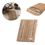 Cadernos sustentáveis com placa, folhas A5 lisas Natural Straw varias cores