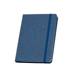 Cadernos reciclados papel sustentável, folhas A5 pautadas rPET Texture cor azul