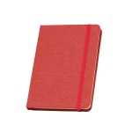 Cadernos reciclados papel sustentável, folhas A5 pautadas rPET Texture cor vermelho