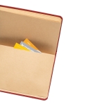 Cadernos reciclados papel sustentável, folhas A5 pautadas rPET Texture cor vermelho terceira vista