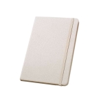 Cadernos reciclados papel sustentável, folhas A5 pautadas rPET Texture cor bege