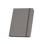 Cadernos reciclados papel sustentável, folhas A5 pautadas rPET Texture cor cinzento-escuro