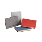 Cadernos reciclados papel sustentável, folhas A5 pautadas rPET Texture