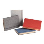 Cadernos reciclados papel sustentável, folhas A5 pautadas rPET Texture varias cores