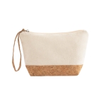 Nécessaire com detalhe em cortiça algodão 280 g/m2 Naturally Strap cor natural primeira vista