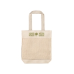 Saco de algodão com malha e asas de 65 cm 180 g/m2 Market Cotton cor natural imagem com logo 2