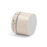 Colunas portáteis de fibra de palha com Bluetooth e potência de 3 W cor natural terceira vista