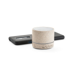 Colunas portáteis de fibra de palha com Bluetooth e potência de 3 W cor natural quarta vista