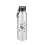 Garrafa de alumínio antifugas com pega de silicone 660 ml Alu Cool cor prateado mate imagem com logo