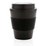 Copos com tampa de plástico, recicláveis, de 350ml Takeaway Comfort cor preto segunda vista