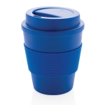 Copos com tampa de plástico, recicláveis, de 350ml Takeaway Comfort cor azul