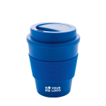 Copos com tampa de plástico, recicláveis, de 350ml Takeaway Comfort cor azul vista principal