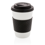 Copos de plástico aptos para micro-ondas 270ml Speciality Coffee cor preto
