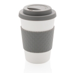 Copos de plástico aptos para micro-ondas 270ml Speciality Coffee cor cinzento