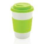 Copos de plástico aptos para micro-ondas 270ml Speciality Coffee cor verde