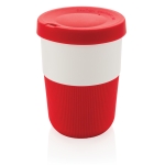 Copo takeaway sustentável de PLA grande e 380ml Funny cor vermelho