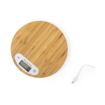Balança de cozinha de bambu circular com capacidade de até 5kg Bamboo cor natural segunda vista