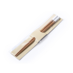 Set de 2 pauzinhos com detalhes coloridos e estojo de cartão Natura cor branco primeira vista