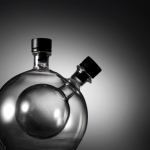 Esfera para azeiteira e vinagreira com base preta com logotipo Bubble cor preto vista de ambiente 2