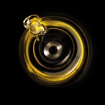 Esfera para azeiteira e vinagreira com base preta com logotipo Bubble cor preto vista de ambiente 3