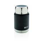 Termo de aço inoxidável com colher para alimentos Liquid To Go cor preto