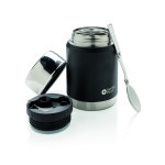 Termo de aço inoxidável com colher para alimentos Liquid To Go cor preto terceira vista