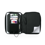 Organizador completo com powerbank e bloco de notas Wireless cor preto terceira vista